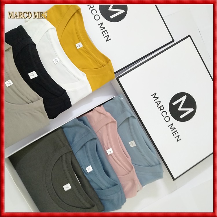 Áo thun nam nữ trơn vải cotton co giãn dày dặn thấm hút mồ hôi form Regular fit ATN01