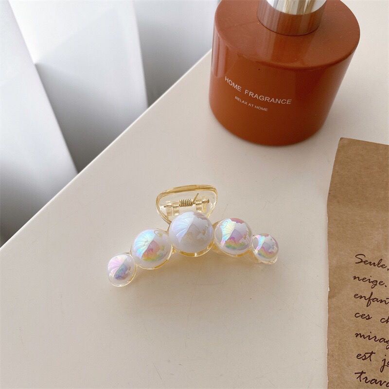 Kẹp Tóc Hình Vỏ Sò / Cá Mập Đính Ngọc Trai Dễ Thương Thời Trang Phong Cách Hàn Quốc Cho Bé Gái