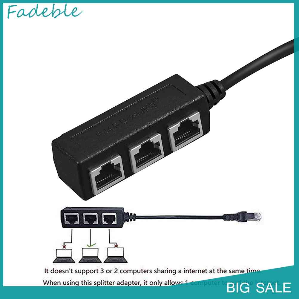 Cáp Chia Mạng RJ45 1 Đầu Dương Sang 3 Đầu Cái Cat5 Cat5e Cat6 Cat7