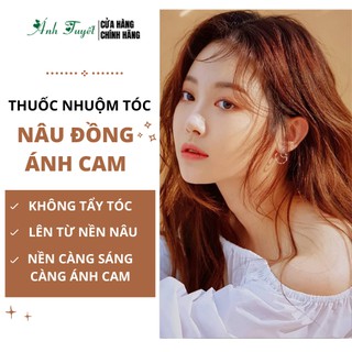 Thuốc Nhuộm Tóc Màu Nâu Đồng Ánh Cam - Tặng Oxy trợ dưỡng 100ml