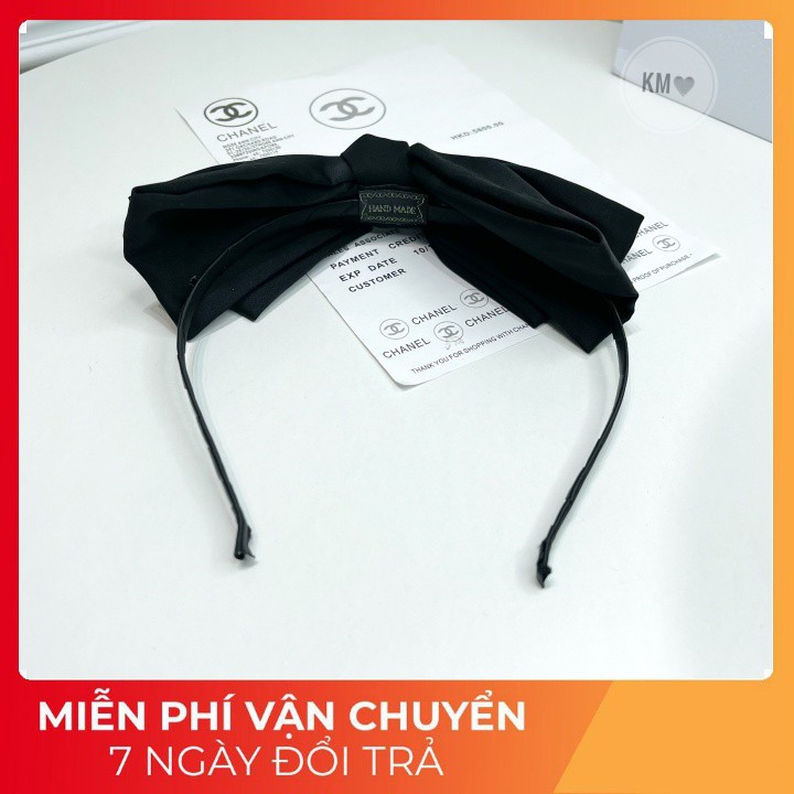 Bờm Nơ Lụa Đen 2 Tầng Thời Trang - Xược Nơ Dày Dặn, Chất Liệu Lụa Đen Cao Cấp, Phom Nơ Chuẩn Đẹp, Lên Hình Siêu Xinh