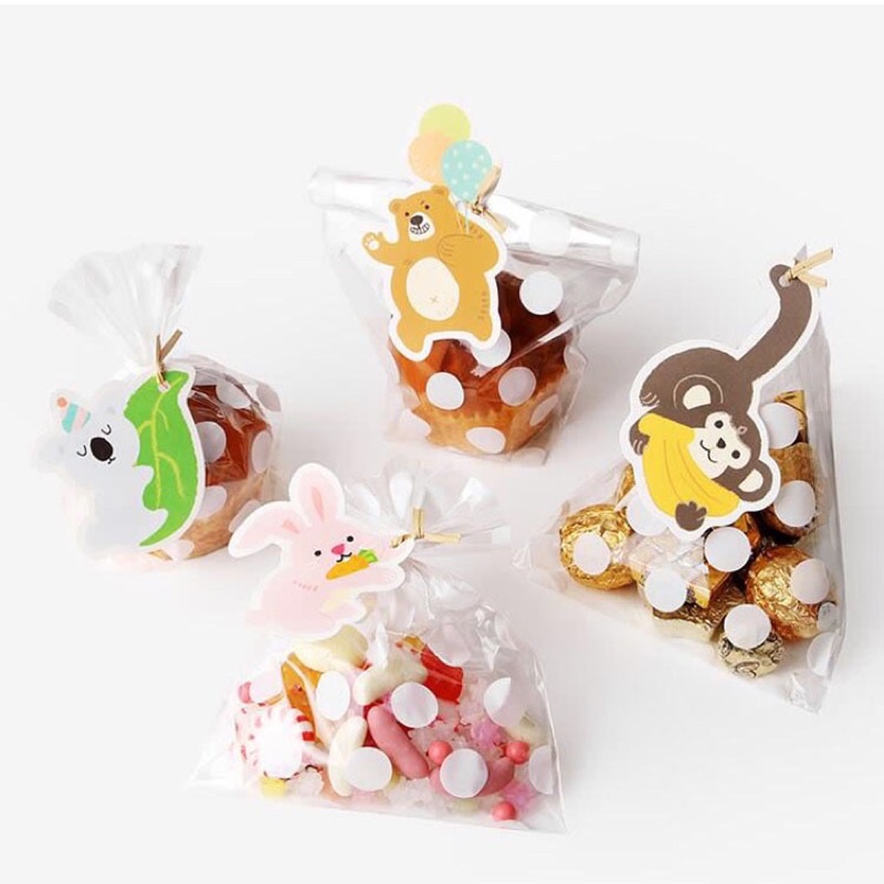 set 10 tag treo sinh nhật, quà tặng hình động vật