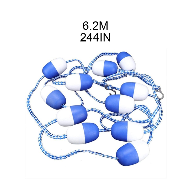 QQ Bộ Dụng Cụ Chia Dây Và Phao Bơi Với 2 Móc Bằng Thép Không Gỉ | Phụ Kiện Truy Cập Bể bơi An Toàn