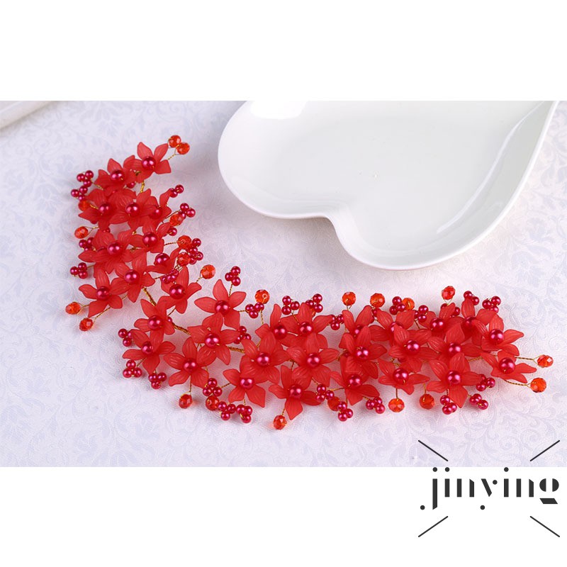 Vòng hoa cài tóc GETNOIVAS đính hạt ngọc trai cho cô dâu