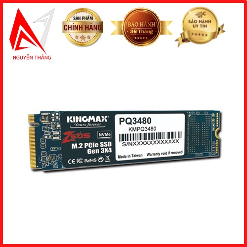 Ổ Cứng SSD Kingmax PQ3480 128Gb PCIe NVMe Gen3x4 M.2 2280 (đọc: 2200MBps /ghi: 600MBps)