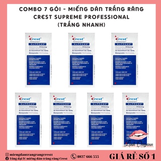 Miếng dán trắng răng Crest Supreme Professional - Combo 7 gói