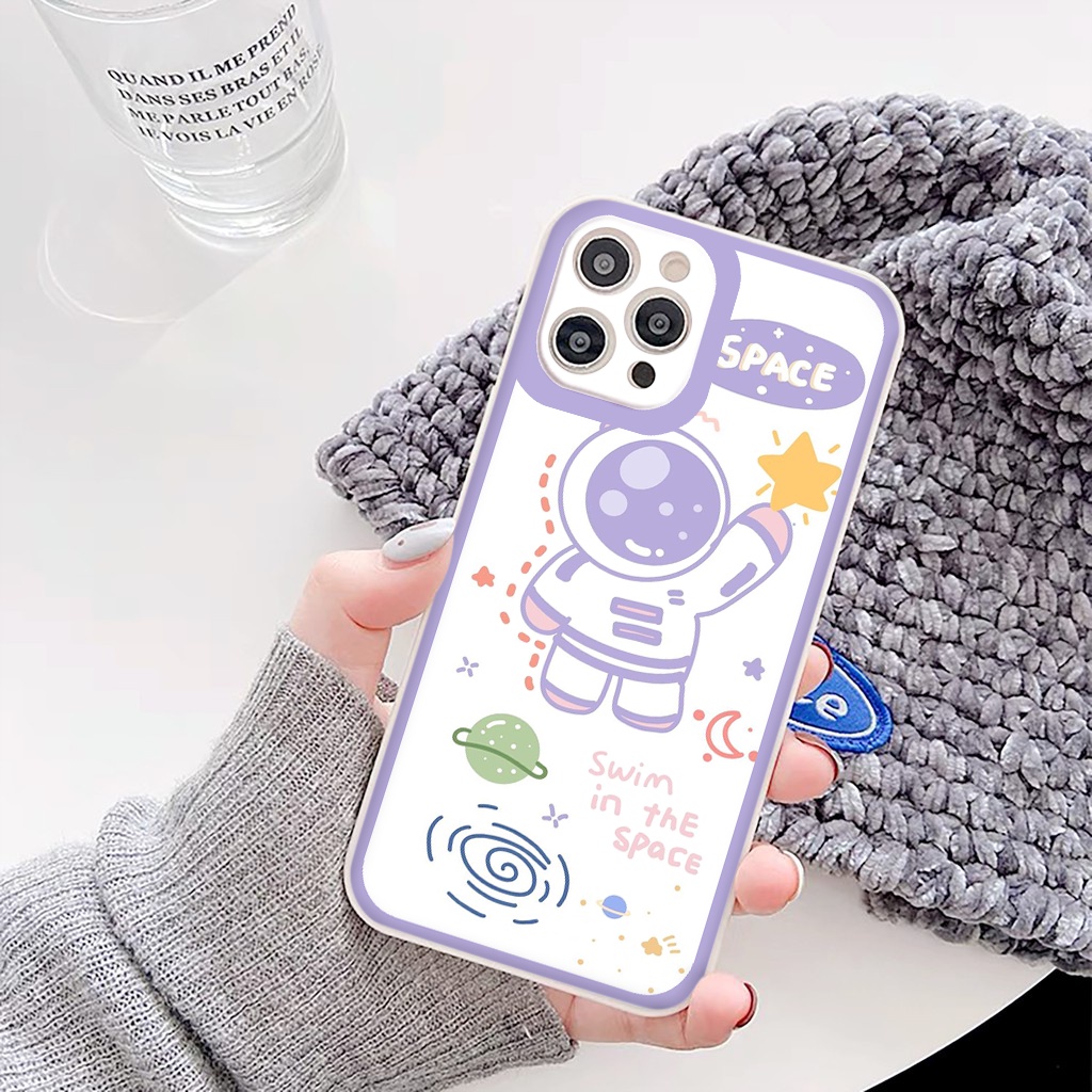 Ốp Iphone Swim in the Space ốp lưng iphone cạnh vuông đủ mã từ 6 đến 13promax