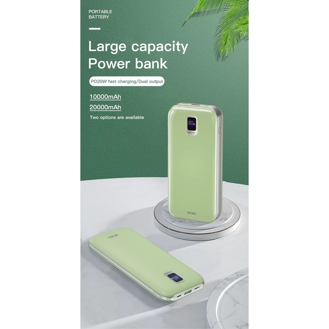 Pin dự phòng Wiwu Ultra-fast Charge JC-17 Dành Cho Điện Thoại, Ipad Sạc An Toàn Trên Máy Bay, Sạc Được Hai Thiết Bị
