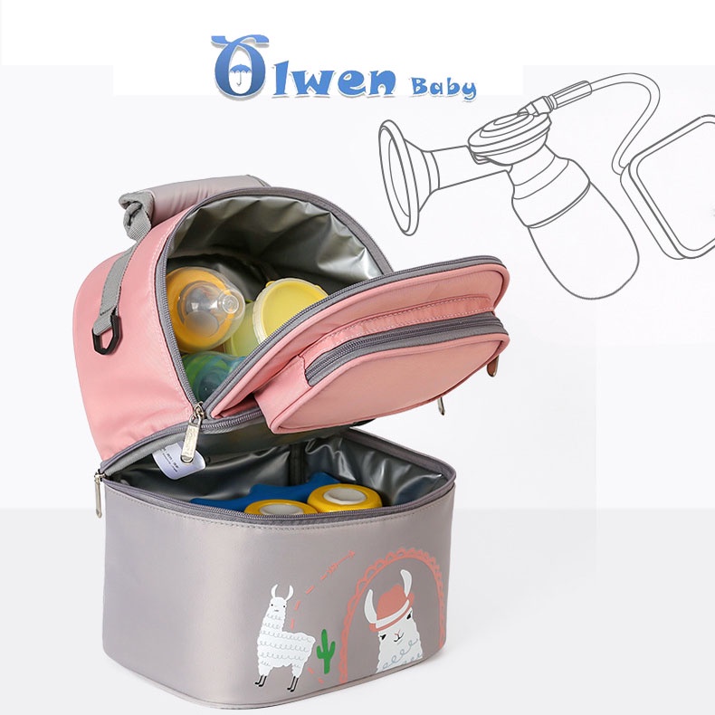 Balo Túi Xách Bỉm Sữa Giữ Nhiệt Chống Thấm Nước Bảo Quản Bình Sữa Đựng Đồ Cơm Văn Phòng Cho Mẹ Bé