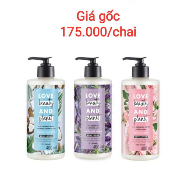 Sữa dưỡng thể Love Beauty and Planet 400ml