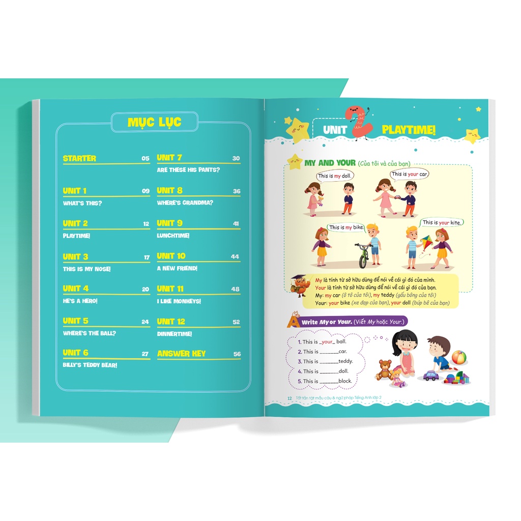 Sách Tất Tần Tật Mẫu Câu Và Ngữ Pháp Tiếng Anh Lớp 2 - MGB