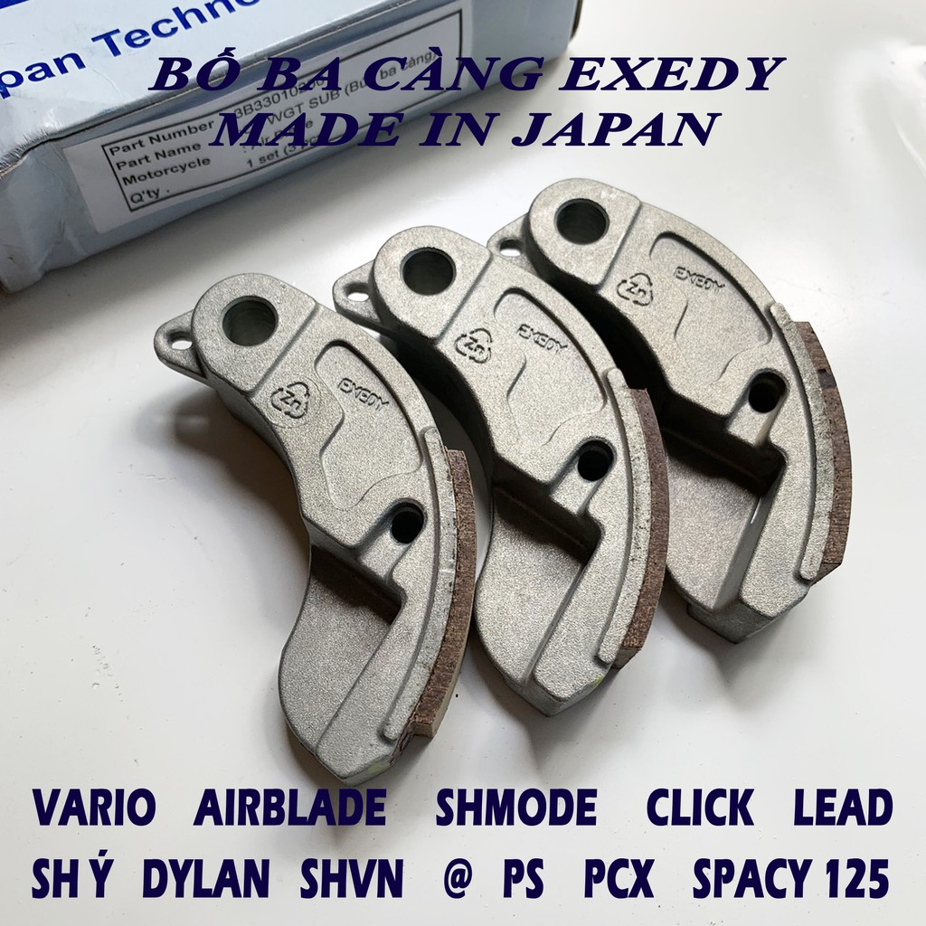 Bố ba càng Exedy cho SH, PCX, Vario, Airblade, SHMode, Click, Lead - Hàng Nhật Bản chất lượng cao