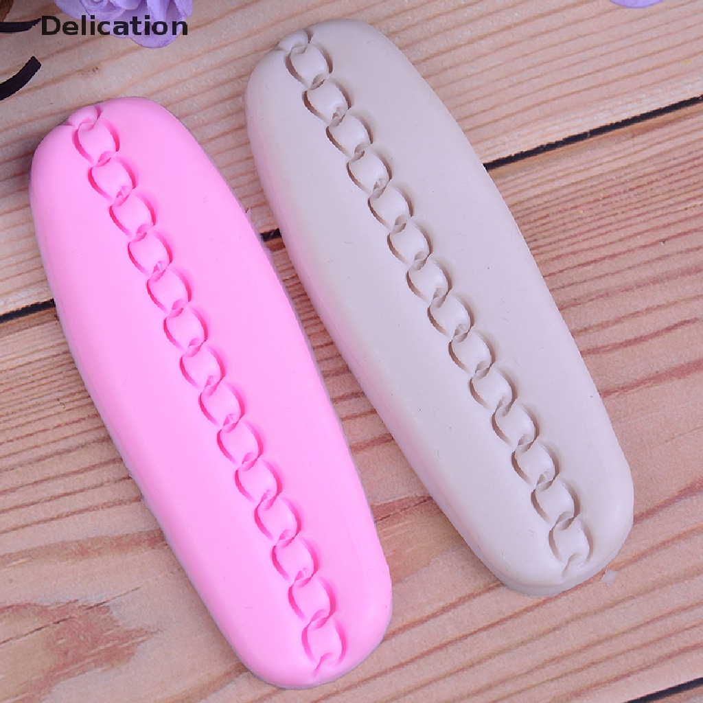 Khuôn silicone tạo hình dây xích 3D trang trí bánh kem túi xách