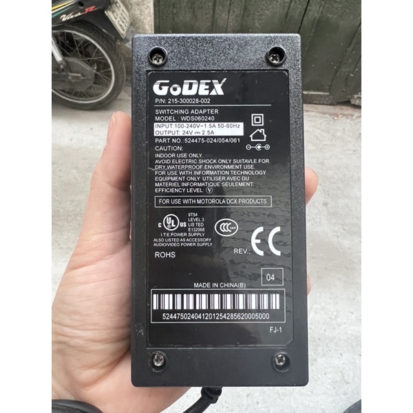 adapter-nguồn máy in tem godex ez 1100 plus