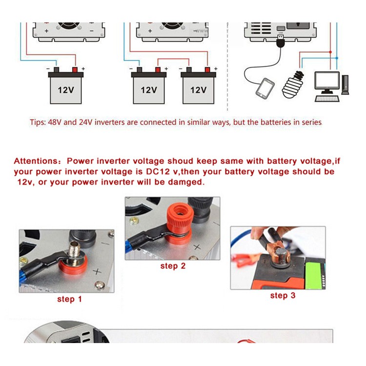 Kích điện 12v lên 220v 1000w