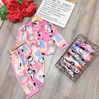 Pijama lụa đẹp hàng cao cấp cho bé
