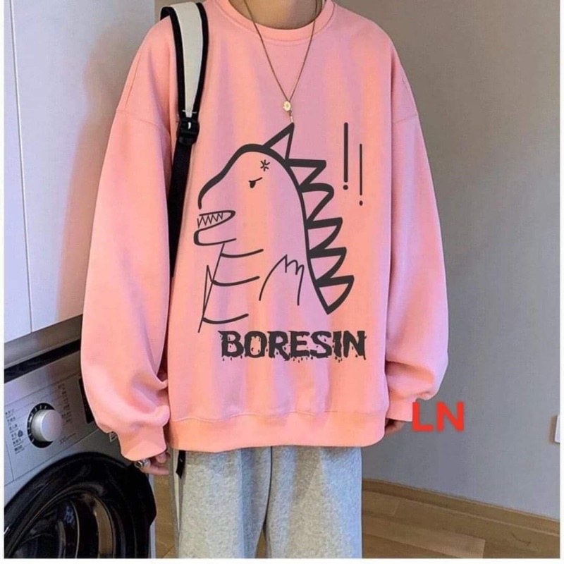 Áo nỉ bo khủng long chấm than LN11