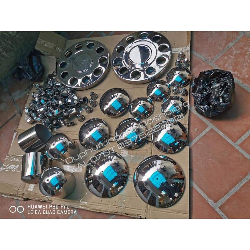 Chụp láp bánh xe, chụp đầu láp INOX