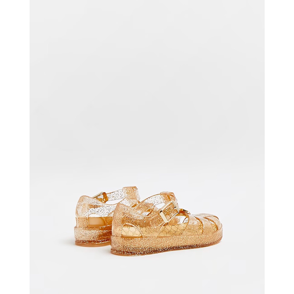 Dép rọ vàng nhũ jelly fom to River island_hàng chính hãng authentic