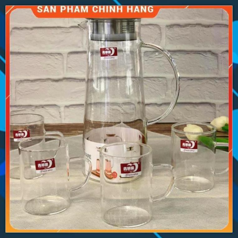 CHÍNH HÃNG -  Ấm pha trà Deli  inox 1400ml,bình pha trà thủy tinh ,bình ủ trà cao cấp,bình đựng nước 1300ml