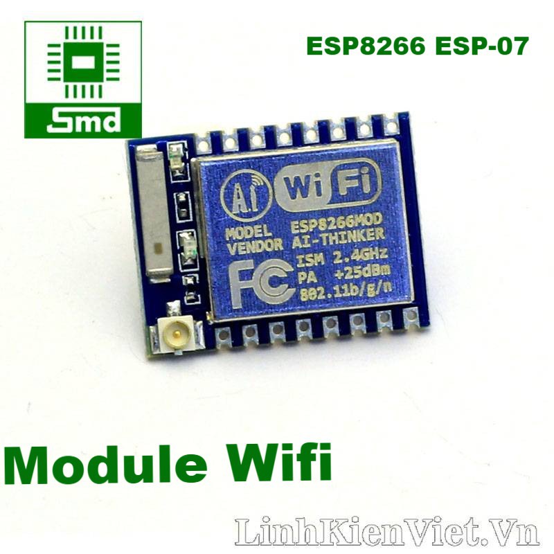 Mạch Wifi IOT thu phát không dây ESP8266 ESP-07 loại dán anten ceranic esp 07