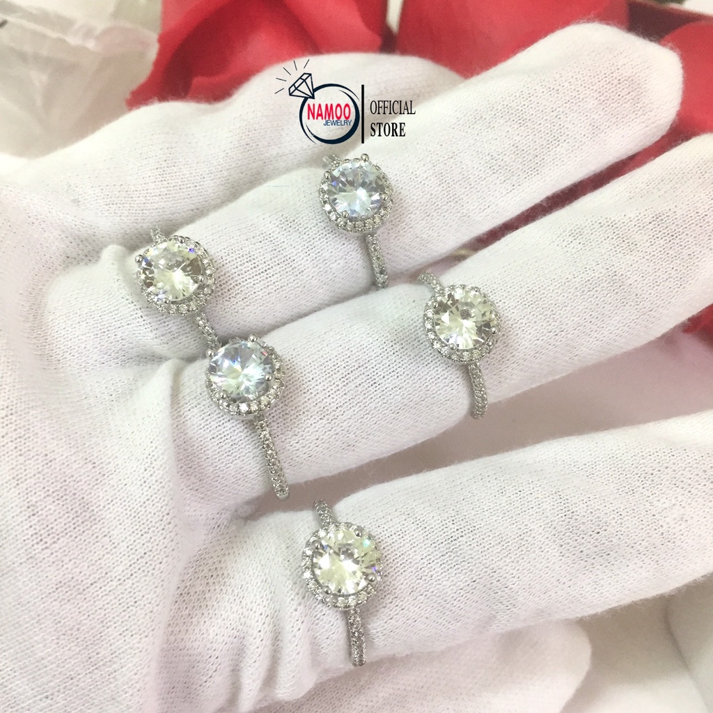 Nhẫn Bạc Mạ Đính Đá Nữ N026 Namoo Jewelry