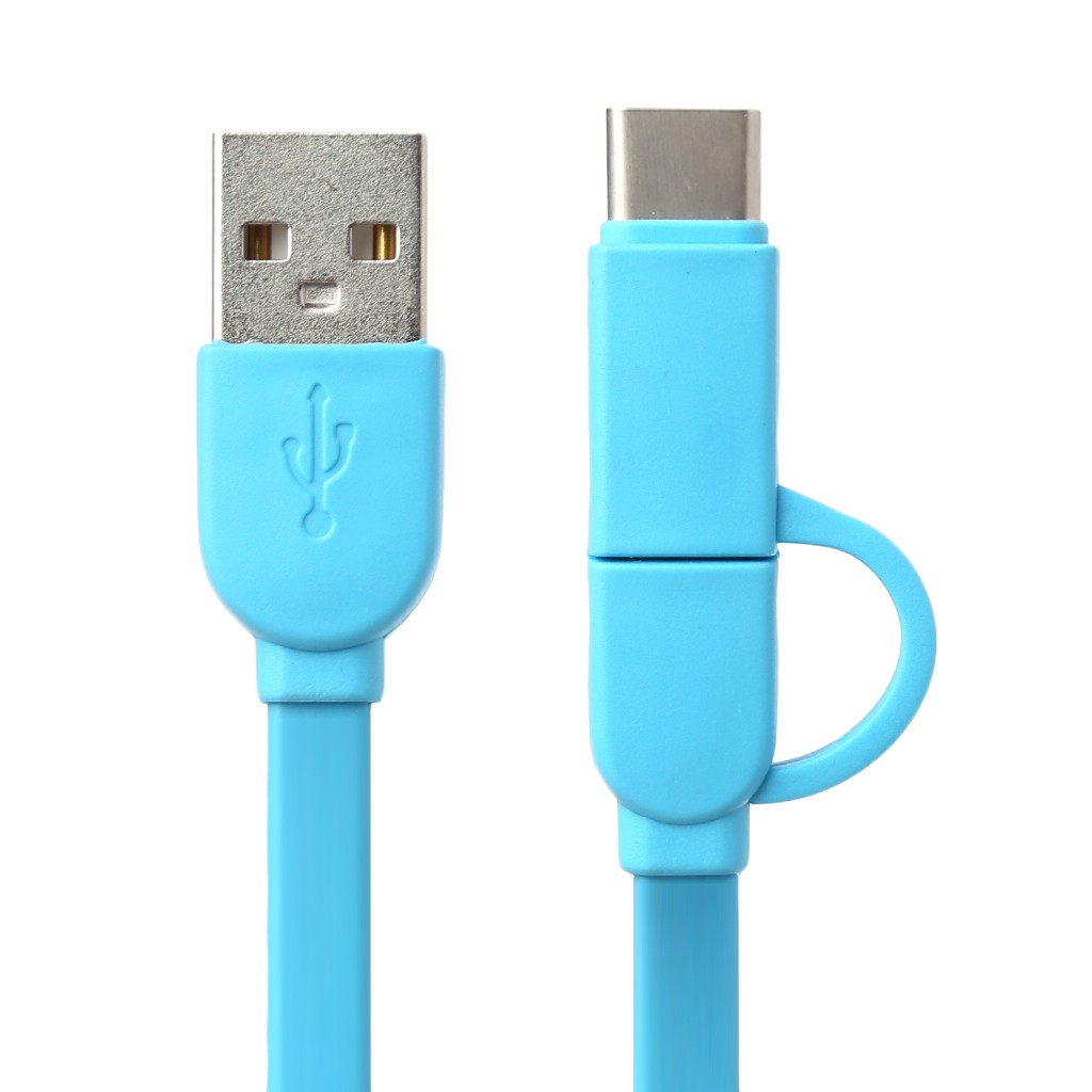 Dây cáp sạc &amp; truyền dữ liệu 2 trong 1 Micro USB và Type C