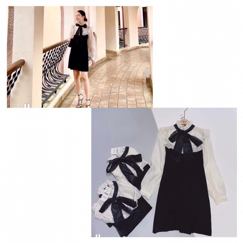 Váy dáng suông phối voan tơ Đầm dáng suông tiểu thư phong cách ulzzang | BigBuy360 - bigbuy360.vn