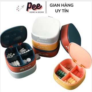 Hộp đựng thuốc mini chia ngăn bỏ túi tiện lợi