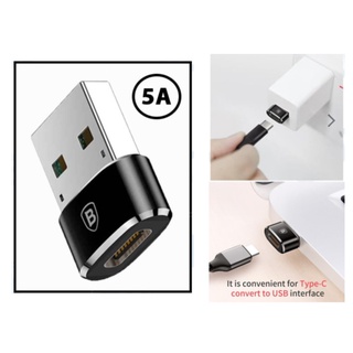 Đầu Chuyển Đổi Baseus Mini Usb Type C Sang USB Max 5A cho Điện thoại máy tính bảng/ Notebook