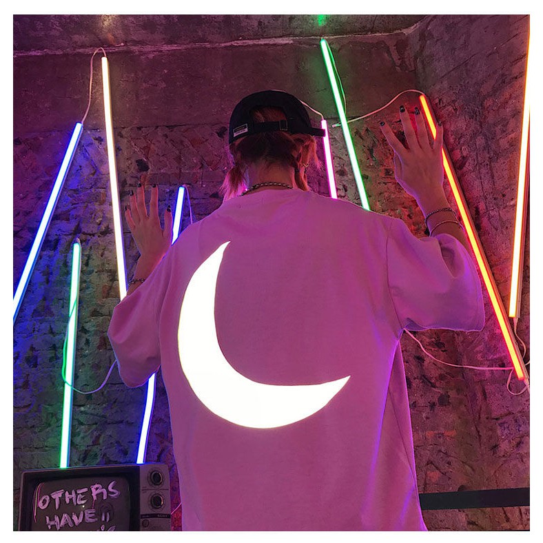 Áo thun Stee Phản Quang MOON Oversize Unisex Thesixpack