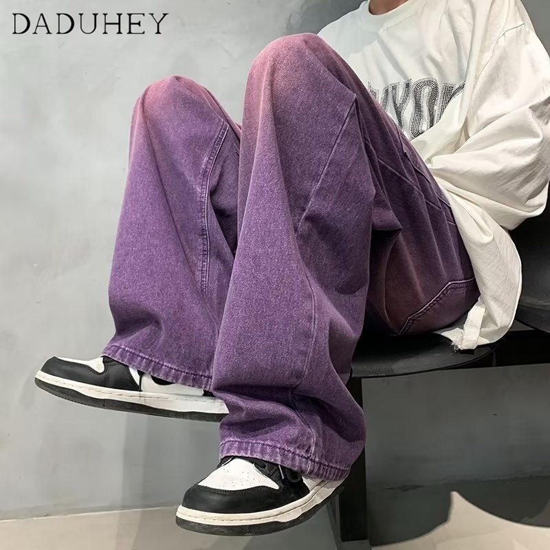 Bốuhey Quần Jean Dài Ống Rộng Lưng Cao Cỡ Lớn Thời Trang Mùa Thu 2022 Cho Nam Và Nữ