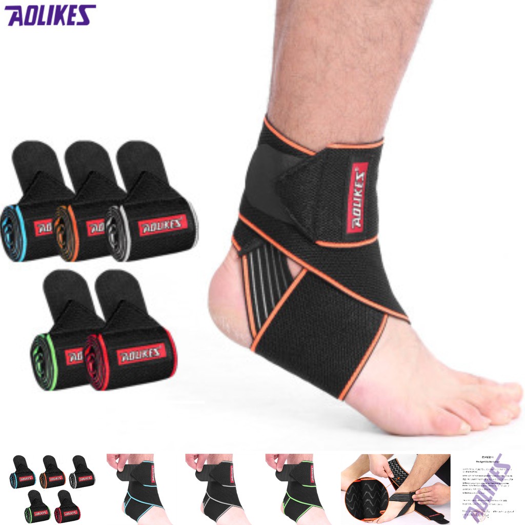 ๑☄☇Đai cuốn cổ chân Aolikes HH 1527 bán sỉ bó bảo vệ mắt cá quấn thể thao gym đá bóng chuyền chạy bộ yoga tất hở ngón