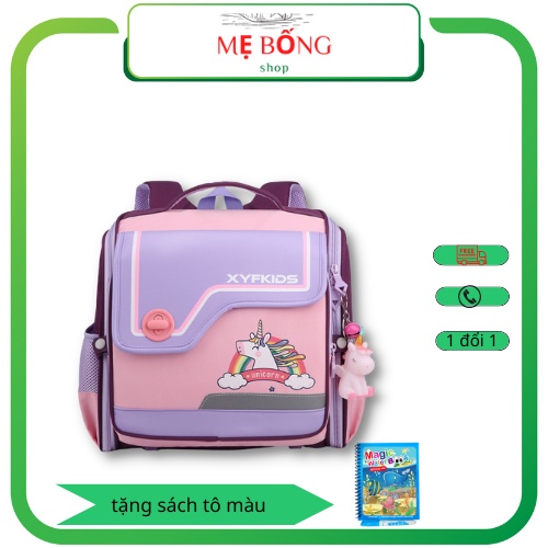 Balo học sinh cao cấp cho bé trai bé gái Cặp sách kiểu ngang chống gù chống thấm cho học sinh lớp 1 đến lớp 6