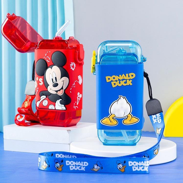 Bình Nước Hình Xe Hơi Chuột Mickey Elsa 280ml