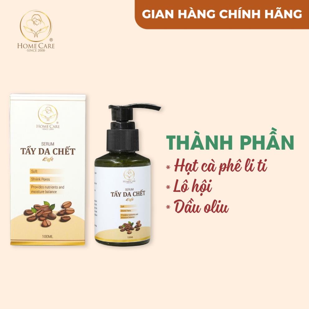 Tẩy da chết từ hạt cà phê Home Care giúp sáng da, sạch tế bào chết, dưỡng da căng mịn - chai 150ml dạng gel
