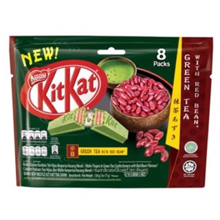 Bịch Kitkat trà xanh đậu đỏ 8 thanh 17gr/thanh