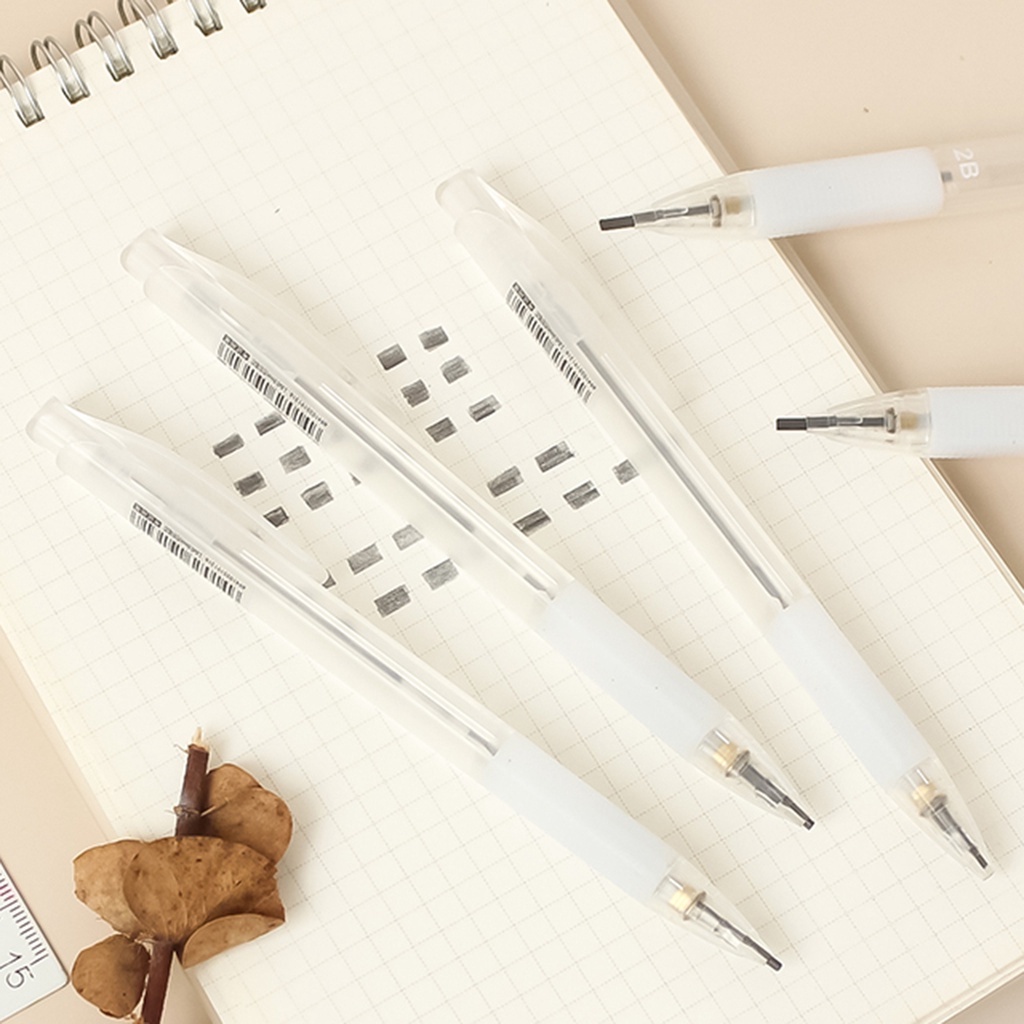 Set 2 Bút Chì Cơ Học Trong Suốt 2B
