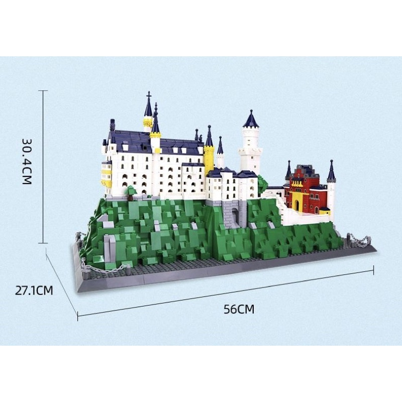 LẮP RÁP XẾP HÌNH KÌ QUAN TG WANGE 6226 - MÔ HÌNH KIẾN TRÚC LÂU ĐÀI NEUSCHWANSTEIN Ở ĐỨC 1969 PCS