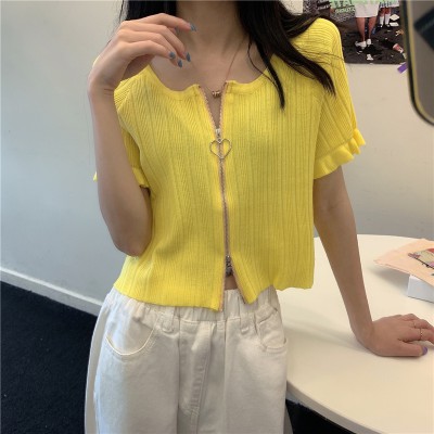 NRVP Áo Sweater Tay Ngắn Kiểu Hàn Quốc Thời Trang Mùa Hè 2020 Cho Nữ