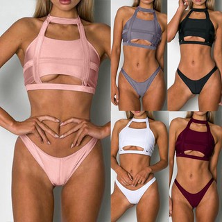 Bikini phối dây có đệm mút gợi cảm cho nữ