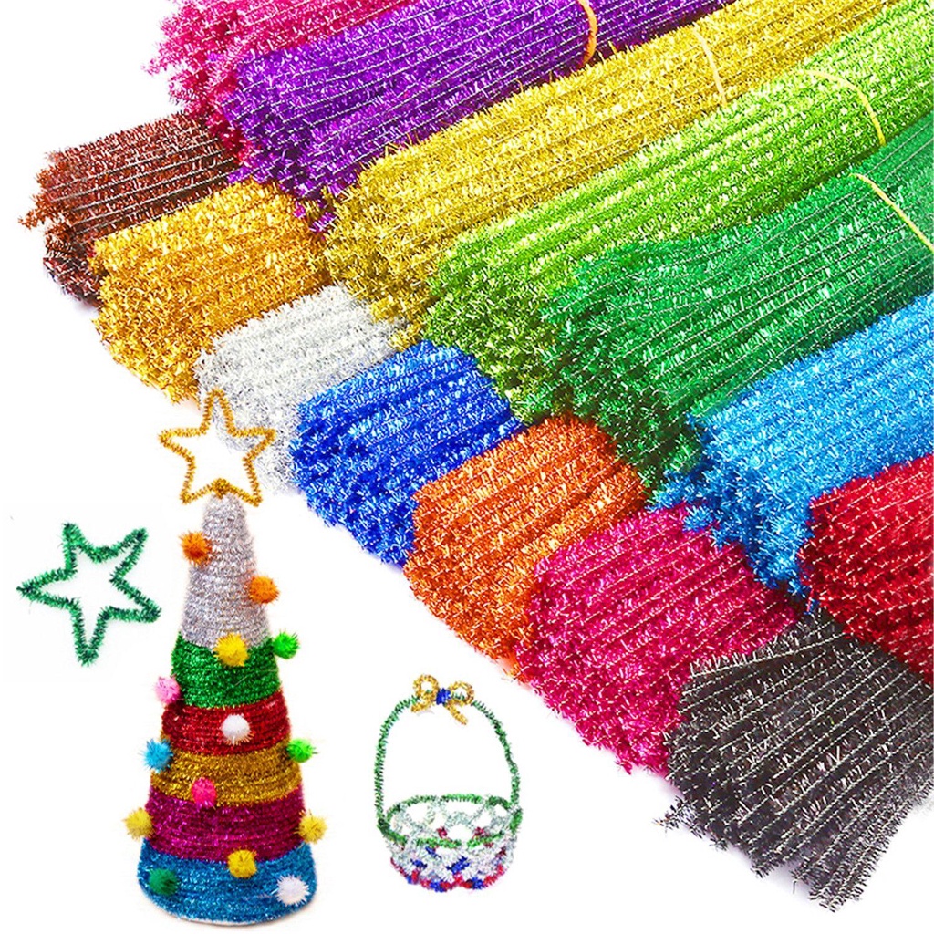 Jane Gậy Kim Tuyến Chenille Thân Len Torsion Hàng Mới