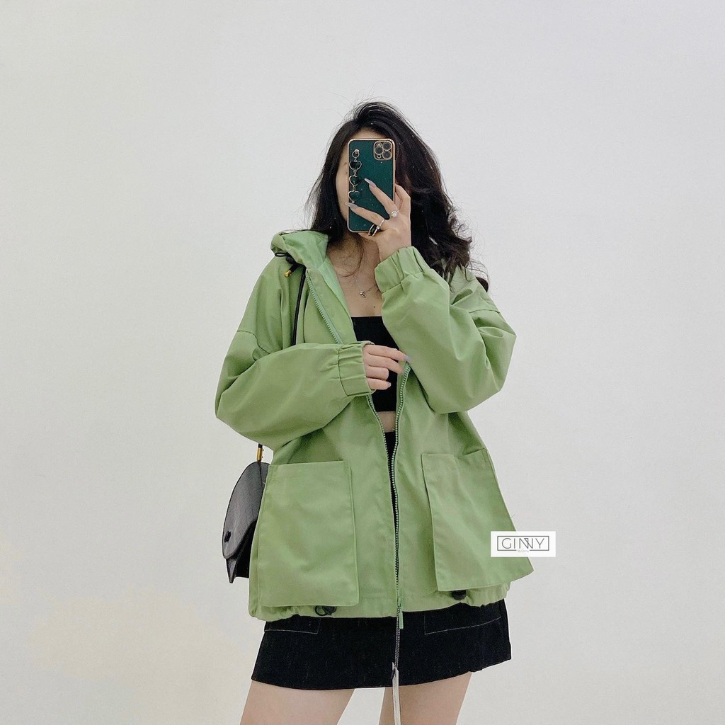 Áo khoác kaki Ulzzang 2 lớp TR| Áo chống nắng 2 lớp có mũ