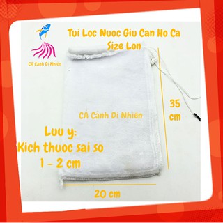 Túi lọc nước giữ cặn hồ cá bằng vải bông SIZE LỚN 35x20 cm - Giữ cặn hồ cá khaditoys