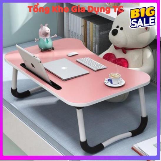 Bàn học gấp gọn, bàn gập để laptop có khe đựng ipad gọn gàng chắc chắn | BigBuy360 - bigbuy360.vn