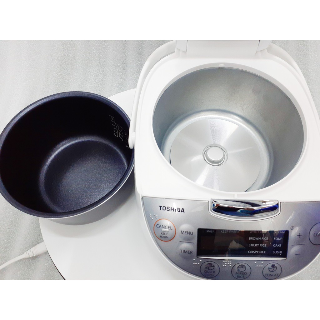Nồi cơm điện tử Toshiba RC-10DH (W), 1.0L, hàng công ty BH 12 tháng | BigBuy360 - bigbuy360.vn