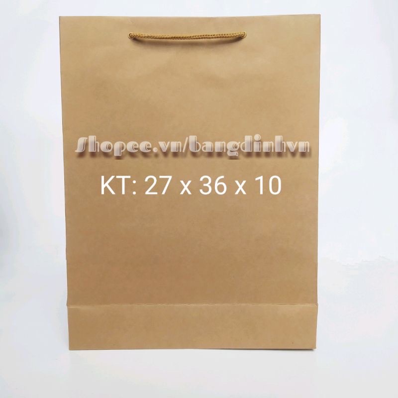 10 Túi giấy kraft dây vải chắc chắn