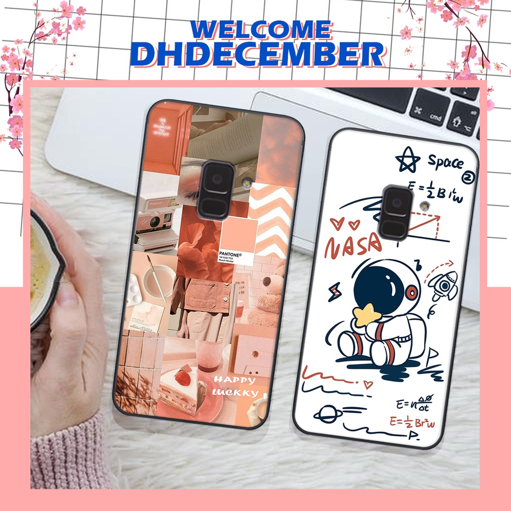 Ốp lưng Samsung  A6 2018 / A8 2018 / A8 PLUS in hình nice ,good luck happy ốp xinh viền dẻo đẹp chất