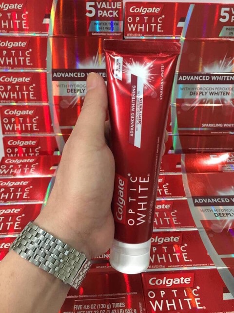 Kem đánh răng Colgate Optic White 130g của Mỹ