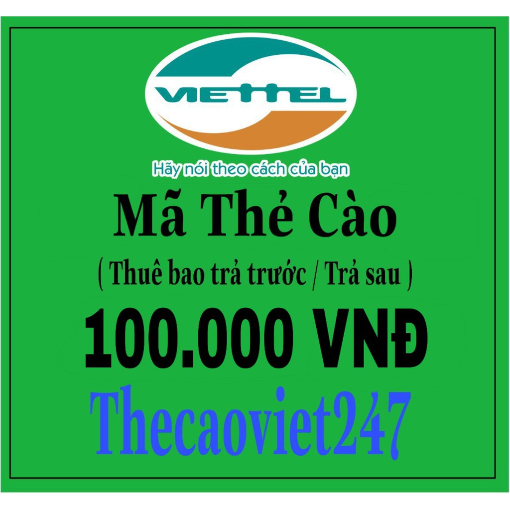 Thẻ Viettel 100k